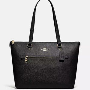 Coach Black Leather Gallery Tote